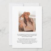 Modern Afstudeerder Sash Photo Afstuderen Aankondiging (Achterkant)