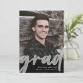 Modern AFSTUDEERDER Script High School 2 Foto Afst Aankondiging (Staand voorkant)