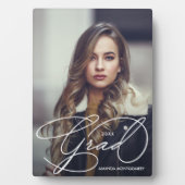 Modern Afstudeerder Script Photo Afstuderen Fotoplaat (voorkant)