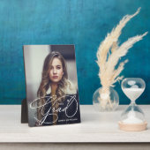 Modern Afstudeerder Script Photo Afstuderen Fotoplaat (Zijkant)