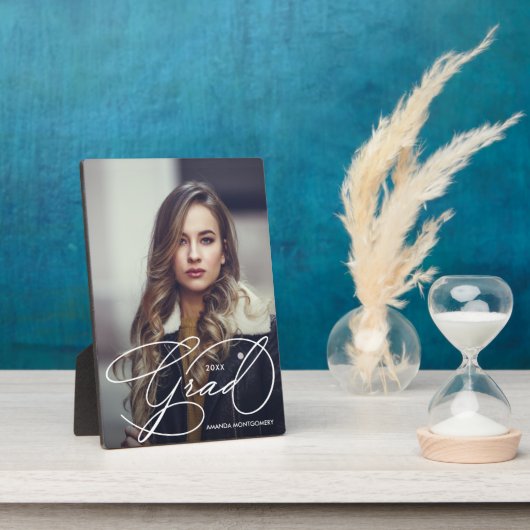 Modern Afstudeerder Script Photo Afstuderen Fotoplaat (Zijkant)