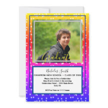 Modern Afstudeerder sterren blauw | Afstudeerparti