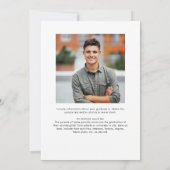 Modern AFSTUDEERDER Tassel 2 foto's Zwart Overlay Aankondiging (Achterkant)