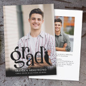 Modern AFSTUDEERDER Tassel 2 foto's Zwart Overlay Aankondiging