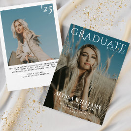 Modern Afstudeerder Tijdschrift Cover Foto Aankondiging