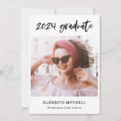 Modern Afstudeerder | Twee foto's en handgeschreve Kaart (Voorkant)