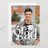 Modern AFSTUDEERDER Type 2 Foto's Witte Overlay Aankondiging (Voorkant / Achterkant)