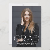 Modern Afstudeerder Typografie 2 Foto Afstuderen Aankondiging (Voorkant)