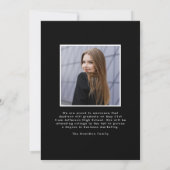 Modern Afstudeerder Typografie 2 Foto Afstuderen Aankondiging (Achterkant)