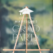 Modern Afstudeerder Wit Afstudeerfeest Welkomstbor Acryl Bord (Neutraal)