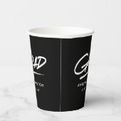 Modern Afstudeerder zwart-wit Afstuderen Papieren Bekers (Rechts)