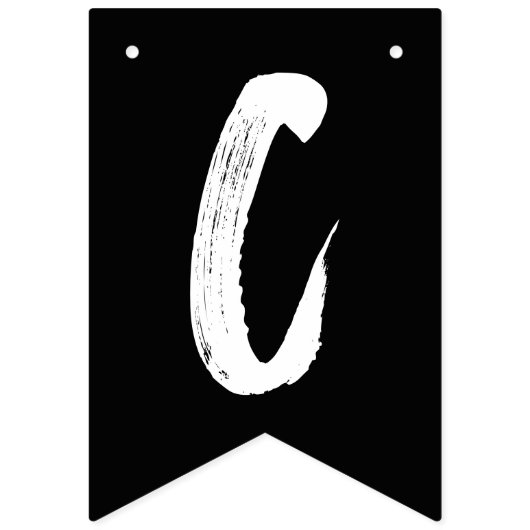 Modern Afstudeerder zwart-wit Afstuderen Vlaggetjes (Tweede vlag)