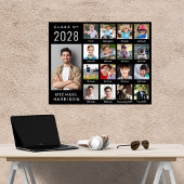 Modern Afstuderen 17 Foto Collage Black Poster