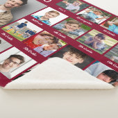 Modern Afstuderen 17 Foto-collage Burgundy Sherpa Deken (3/4)