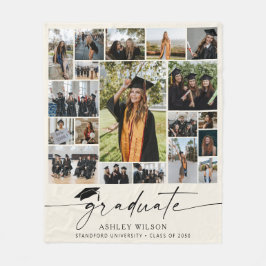 Modern Afstuderen 19 Fotocollage Afstuderen Fleece Deken