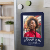 Modern Afstuderen 2022 Foto Navy Blue Hartelijk da Magneet