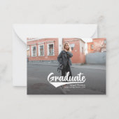 Modern Afstuderen 2024 Foto Afstuderen Aankondigin Notitiekaartje (Voorkant)