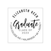 Modern Afstuderen 2024 Retouradresstempel Rubberstempel (Afrduk)