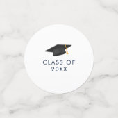 Modern Afstuderen 2024 Script Photo Afstudeerder P Confetti (Kleine voorkant)