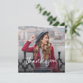 Modern Afstuderen 2025 Afstudeerder foto's Bedankkaart (Staand voorkant)