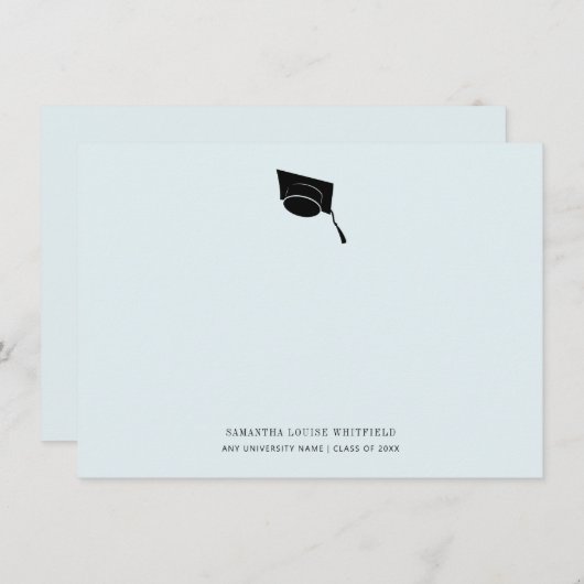 Modern Afstuderen 2025 Classic Afstudeerder Pet Bedankkaart (Voorkant / Achterkant)