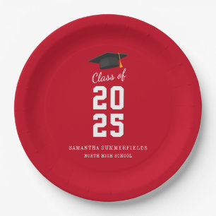 Modern Afstuderen 2025 Elegant Afstudeerder Party Papieren Bordje