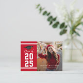 Modern Afstuderen 2025 Foto Afstudeerder Aankondig Informatiekaartje (Staand voorkant)