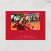 Modern Afstuderen 2025 Foto Afstudeerder Aankondig Informatiekaartje (Achterkant)