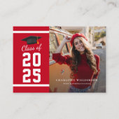 Modern Afstuderen 2025 Foto Afstudeerder Aankondig Informatiekaartje (Voorkant)