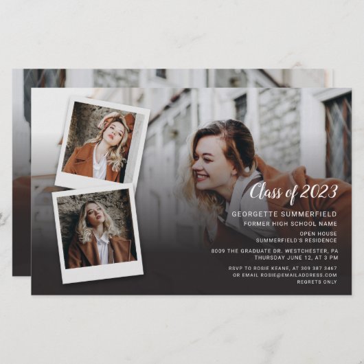 Modern Afstuderen 2025 Foto Afstudeerder Party (Voorkant / Achterkant)