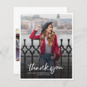 Modern Afstuderen 2025 foto Dank u kaart (Voorkant / Achterkant)