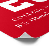 Modern Afstuderen 2025 Foto Modern Afstudeerder Pa Poster (Hoek)