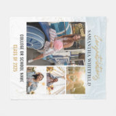 Modern Afstuderen 2025 Fotocollage Keepsake Fleece Deken (Voorkant (Horizontaal))