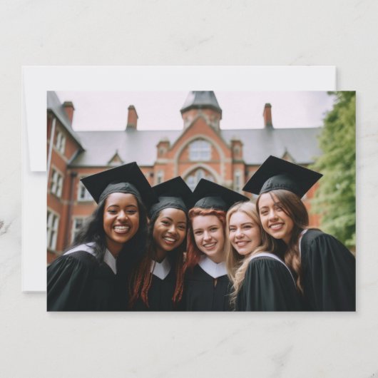 Modern Afstuderen 2025 High School Foto Afstuderen Aankondiging (Achterkant)