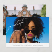 Modern Afstuderen 2025 High School Foto Afstuderen Aankondiging (Voorkant / Achterkant)