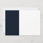 Modern Afstuderen 2025 Navy Blue Afstudeerder Part Kaart (Achterkant)