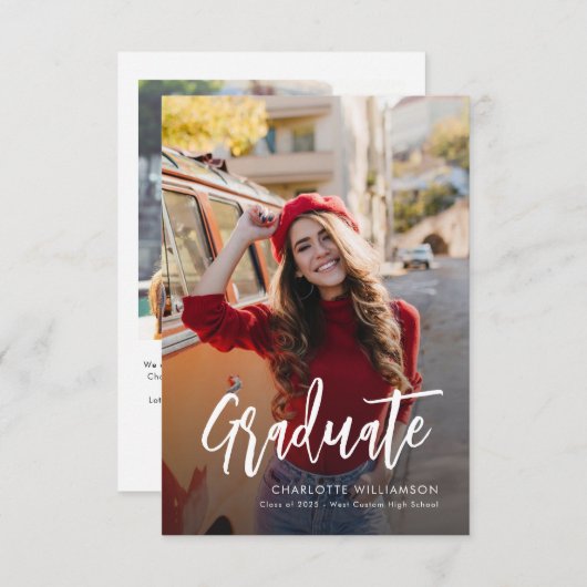 Modern Afstuderen 2025 Script 2 Fotoaankondiging (Voorkant / Achterkant)