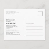 Modern Afstuderen 2025 Script Photo Party Uitnodiging Briefkaart (Achterkant)