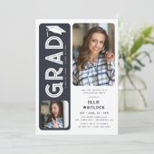 Modern Afstuderen 2 foto afstudeerfeest Kaart (Staand voorkant)