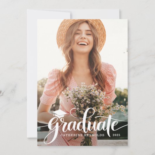 Modern Afstuderen 2 Foto Afstuderen Aankondiging (Voorkant)