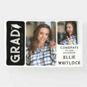 Modern Afstuderen 2 foto Graduaton Spandoek (Horizontaal)