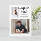 Modern Afstuderen 2 foto's van toen en nu Kaart (Staand voorkant)