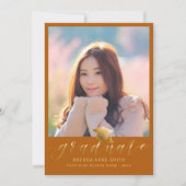 Modern Afstuderen 2 Oranje Pet voor gouden foto's Aankondiging (Voorkant)