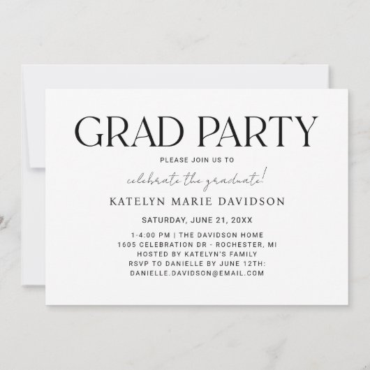 Modern Afstuderen 3 foto Afstuderen Kaart (Achterkant)