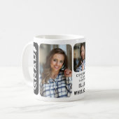 Modern Afstuderen 3 Foto Afstuderen Keepake Gift Koffiemok (Voorkant links)