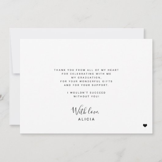 Modern afstuderen 3 fotocollage dank u kaart (Achterkant)