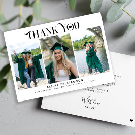 Modern afstuderen 3 fotocollage dank u kaart