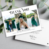 Modern afstuderen 3 fotocollage dank u kaart
