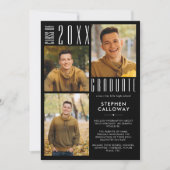 Modern Afstuderen 3 foto's Minimalistische aangepa Aankondiging (Voorkant)