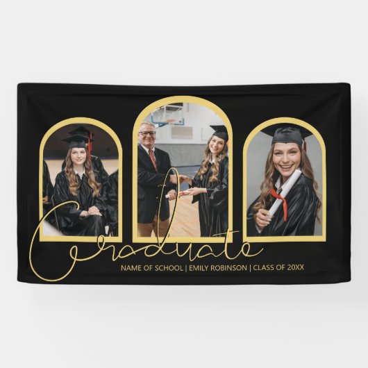 Modern Afstuderen | 3 Kunstfotocollage Spandoek (Horizontaal)